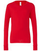 Bella + Canvas Youth Jersey Long-Sleeve T-Shirt red OFFront