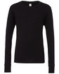 Bella + Canvas Youth Jersey Long-Sleeve T-Shirt BLACK OFFront