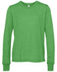 Bella + Canvas Youth Jersey Long-Sleeve T-Shirt GREEN TRIBLEND OFFront