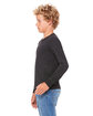 Bella + Canvas Youth Jersey Long-Sleeve T-Shirt char blk triblnd ModelSide