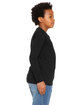 Bella + Canvas Youth Jersey Long-Sleeve T-Shirt BLACK HEATHER ModelSide