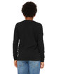 Bella + Canvas Youth Heather CVC Long-Sleeve T-Shirt black heather ModelBack