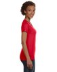 LAT Ladies' V-Neck Fine Jersey T-Shirt red ModelSide