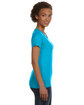LAT Ladies' V-Neck Fine Jersey T-Shirt aqua ModelSide