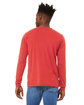 Bella + Canvas Unisex Triblend Long-Sleeve T-Shirt red triblend ModelBack