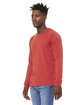 Bella + Canvas Unisex Triblend Long-Sleeve T-Shirt red triblend ModelQrt