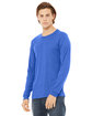 Bella + Canvas Unisex Triblend Long-Sleeve T-Shirt tr royal triblnd ModelQrt