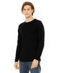 Bella + Canvas Unisex Triblend Long-Sleeve T-Shirt solid blk trblnd ModelQrt
