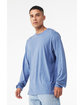 Bella + Canvas Unisex Triblend Long-Sleeve T-Shirt blue triblend ModelSide