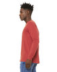 Bella + Canvas Unisex Triblend Long-Sleeve T-Shirt red triblend ModelSide