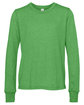 Bella + Canvas Youth Triblend Long-Sleeve T-Shirt green triblend OFFront