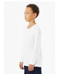 Bella + Canvas Youth Triblend Long-Sleeve T-Shirt solid wht trblnd ModelSide