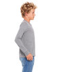 Bella + Canvas Youth Triblend Long-Sleeve T-Shirt grey triblend ModelSide
