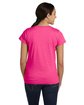LAT Ladies' Fine Jersey T-Shirt hot pink ModelBack