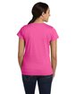 LAT Ladies' Fine Jersey T-Shirt raspberry ModelBack