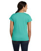 LAT Ladies' Fine Jersey T-Shirt CARIBBEAN ModelBack