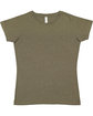 LAT Ladies' Fine Jersey T-Shirt vnt military grn FlatFront