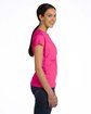 LAT Ladies' Fine Jersey T-Shirt hot pink ModelSide