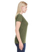 LAT Ladies' Fine Jersey T-Shirt VNT MILITARY GRN ModelSide