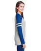 LAT Ladies' Gameday Mash-Up Long Sleeve Fine Jersey T-Shirt VN HTH/ VN RY/ W ModelSide
