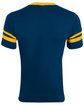 Augusta Sportswear Adult Sleeve Stripe Jersey NAVY/ GOLD ModelBack