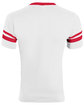 Augusta Sportswear Adult Sleeve Stripe Jersey white/ red ModelBack