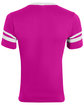 Augusta Sportswear Adult Sleeve Stripe Jersey power pink/ wht ModelBack