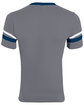 Augusta Sportswear Adult Sleeve Stripe Jersey graphite/ nv/ wh ModelBack