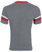 Augusta Sportswear Adult Sleeve Stripe Jersey GRPHITE/ RED/ WH ModelBack