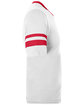 Augusta Sportswear Adult Sleeve Stripe Jersey WHITE/ RED ModelSide
