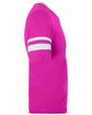 Augusta Sportswear Adult Sleeve Stripe Jersey power pink/ wht ModelSide