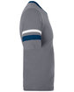 Augusta Sportswear Adult Sleeve Stripe Jersey graphite/ nv/ wh ModelSide