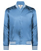 Augusta Sportswear Unisex Striped Trim Satin Baseball Jacket  