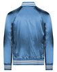 Augusta Sportswear Unisex Striped Trim Satin Baseball Jacket colum blue/ wht ModelBack