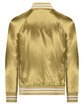 Augusta Sportswear Unisex Striped Trim Satin Baseball Jacket metallic gld/ wh ModelBack