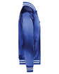 Augusta Sportswear Unisex Striped Trim Satin Baseball Jacket royal/ white ModelSide