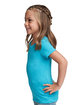 Next Level Apparel Youth Princess CVC T-Shirt bondi blue ModelSide