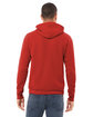 Bella + Canvas Unisex Sponge Fleece Pullover Hooded Sweatshirt RED ModelBack