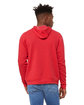 Bella + Canvas Unisex Sponge Fleece Pullover Hooded Sweatshirt HEATHER RED ModelBack