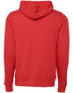 Bella + Canvas Unisex Sponge Fleece Pullover Hooded Sweatshirt HEATHER RED FlatBack
