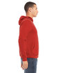 Bella + Canvas Unisex Sponge Fleece Pullover Hooded Sweatshirt RED ModelSide