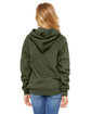 Bella + Canvas Youth Sponge Fleece Pullover Hooded Sweatshirt military green ModelBack