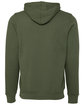 Bella + Canvas Youth Sponge Fleece Pullover Hooded Sweatshirt military green FlatBack