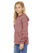 Bella + Canvas Youth Sponge Fleece Pullover Hooded Sweatshirt mauve ModelQrt