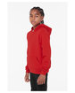 Bella + Canvas Youth Sponge Fleece Pullover Hooded Sweatshirt red ModelSide
