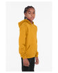 Bella + Canvas Youth Sponge Fleece Pullover Hooded Sweatshirt heather mustard ModelSide