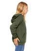 Bella + Canvas Youth Sponge Fleece Pullover Hooded Sweatshirt military green ModelSide
