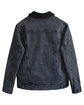 Threadfast Apparel Unisex Sherpa-Lined Denim Jacket BLACK DENIM/ BLK OFBack
