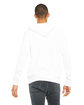 Bella + Canvas Unisex Poly-Cotton Fleece Full-Zip Hooded Sweatshirt WHITE ModelBack