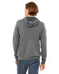 Bella + Canvas Unisex Poly-Cotton Fleece Full-Zip Hooded Sweatshirt DEEP HEATHER ModelBack